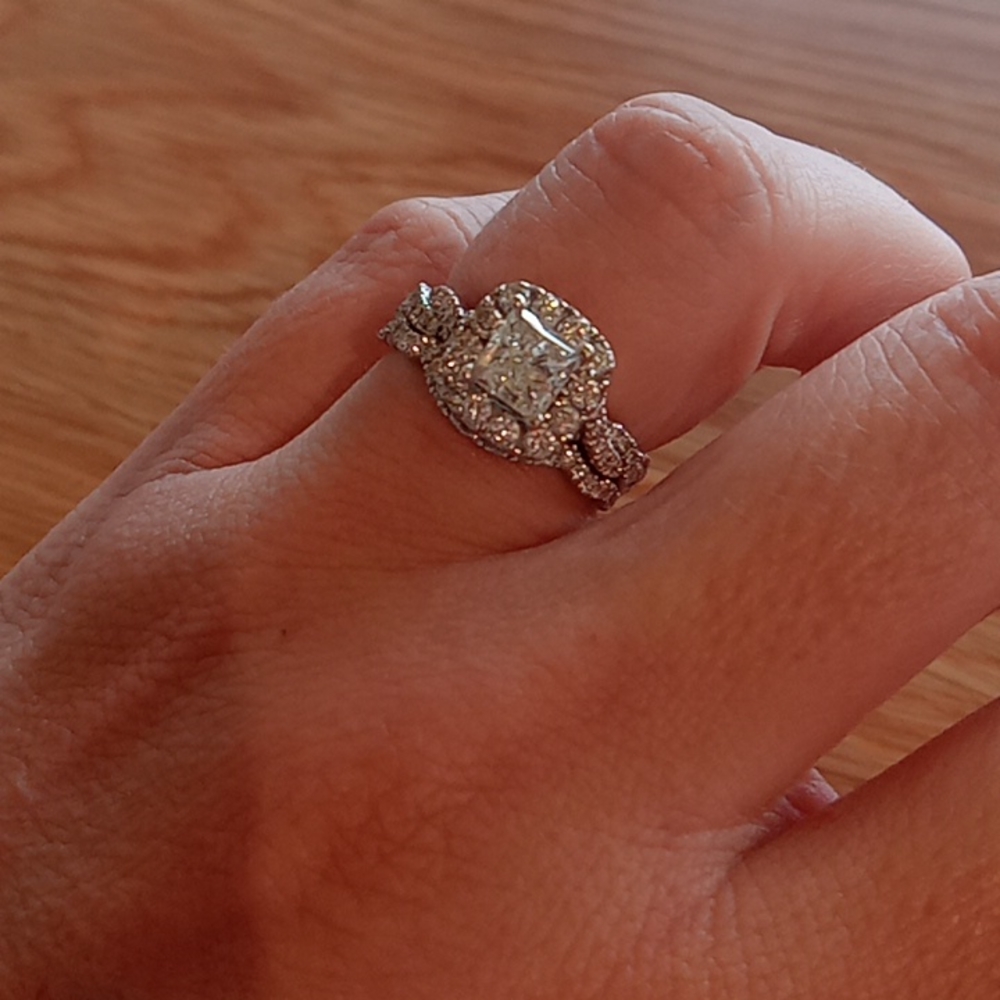 14k gold wedding engagement diamond ring set neil lane - Picture 7 of 8